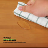 Magshion Rotating Bookcase - 6-Tier Corner Shelf Bamboo Media Storage, 70.5" High Revolving Floor Standing Organizer Living Room Bedroom 360 Degree Rotating Storage (Natural, Stripe Guardrail) Magshion