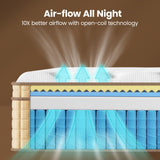 BedStory Extra Firm King Mattress 14 Inch, Hotel Collection Hybrid Mattresses with Extra Lumbar & Shoulder Support Pain Relief,Fiberglass-Free 365-Night Trial BedStory