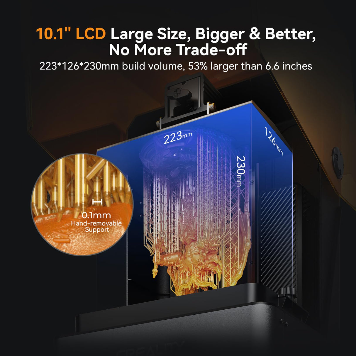 Creality Resin 3D Printer Halot Mage S 14K, with 10.1" HD LCD MSLA Mono, 4X High Speed Printing for 150mm/h Speed, UV Resin Photocuring Printer, Large Printing Size 8.78x4.96x9.06 inches Creality