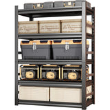 Bezuny 63" H|32" WGarage Shelving,1500LBS Heavy Duty Shelving for Storage Commercial,5 Tier Storage Shelves with Adjustable Shelf,All-Metal Shelves for Industrial Warehouse Basement Bezuny