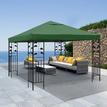 LooDro 10'X10' Canopy Replacement Cover Gazebos & Pergolas Pop Up Tent Shelter Sunshade Waterproof Roof Top with Air Vent