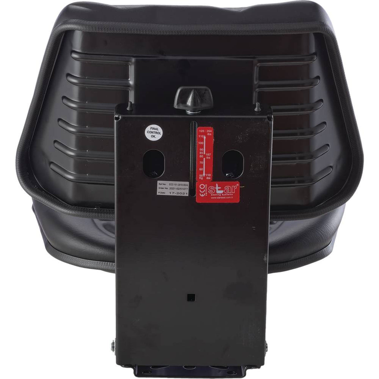 Complete Tractor 3010-0024 Tractor Seat, Suspension Seat, Fixed Base, Trapezoid Back Complete Tractor