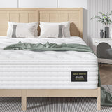 Queen Mattress, 12 Inch Queen Hybrid Mattress in a Box with Memory Foam and Individual Pocket Spring, Medium Firm for Pressure Relief and Motion Isolating, CertiPUR-US Certified UniPon