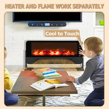 Honitra 22inch Small Electric Fireplace Heater, 3D Flame Fake Fireplace, Remote Control Wall Fireplace, Portable Fireplace Heaters for Indoor Use Living Room Bedroom Bathroom 1500w/2000w, 12h Timer Honitra
