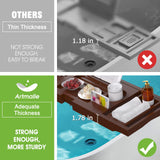 Bathtub Caddy Tray for Tub, Foldable Bamboo Bath Table Tray with Book and Wine Glass Holder, Expandable Bathroom Accessories with Free Soap Dish Suitable for Luxury Spa or Reading, Brown Artmalle