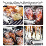 Smoke Tube for Pellet Smoker, 12'' Smoker Tube for Pellet Grill - Hot or Cold Smoker Accessories for Electric Gas Charcoal Grilling, Premium Stainless Steel Portable Barbecue Smoking Tube, Bonus Brush LANNEY