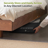 ONNAIS Large Biometric Gun Safe - Fingerprint Pistol Safe with Internal Light, Three Unlock Methods, and Emergency Power Supply, Gun Lock Box for Home, Bedside, Nightstand, and Car Use ONNAIS