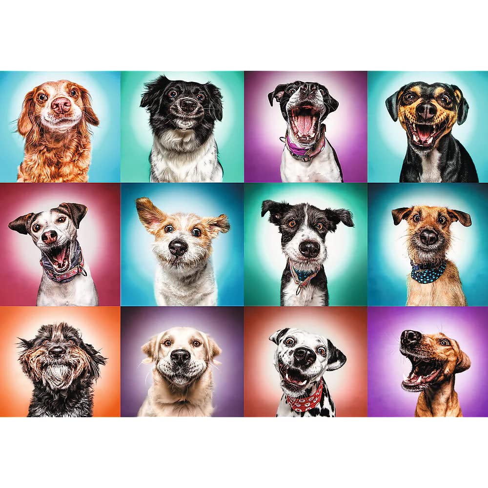 Trefl Funny Dog Portraits II 2000 Piece Jigsaw Puzzle Red 38"x27" Print, DIY Puzzle, Creative Fun, Classic Puzzle for Adults and Children from 15 Years Old Trefl
