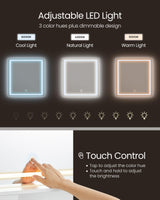 VASAGLE Vanity Desk with Mirror and Lights, Power Outlets, Vanity Table Set with Stool, Drawers, 35.4-Inch Wide Makeup Vanity, Jewelry Storage, Adjustable Shelves, for Bedroom, Cloud White URDT132W02 VASAGLE