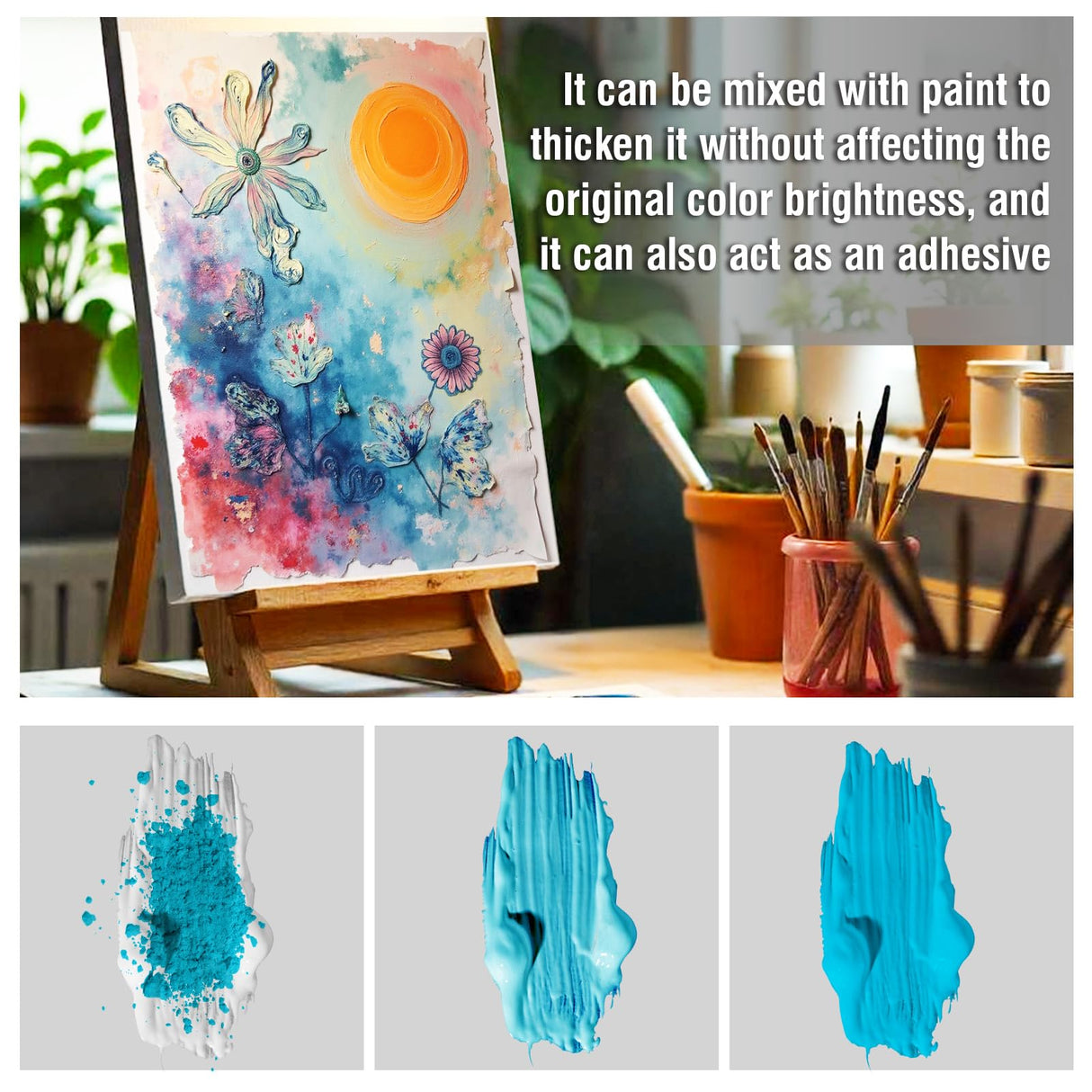 Falling in Art Clear Gel Acrylic Medium, 500ML/16.9Oz Gloss Gel Medium for Acrylic Paint, Ideal for Texture, Layering,and Extending Paint Falling in Art