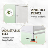 WLIVE 9-Drawer Dresser, Fabric Storage Tower for Bedroom, Hallway, Closet, Tall Chest Organizer Unit for Bedroom with Fabric Bins, Steel Frame, Wood Top, Easy Pull Handle, White WLIVE