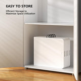 VINGLI 6 Foot Plastic Folding Table Portable Long Table for Indoor Outdoor Use Rectangular with Carrying Handle, Smooth HDPE Tabletop, White VINGLI