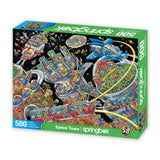 Springbok's 500 Piece Jigsaw Puzzle Space Town - Made in USA Springbok