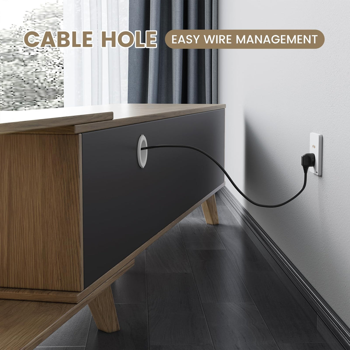 GlimBiz Extendable TV Stand, Mid Century Modern TV Stand for 55/60/65 inch TV, Farmhouse TV Stand, Entertainment Center with Storage, TV and Media Consol for Living Room GlimBiz