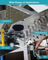 BOQNZN Cordless Rivet Gun with Charger and 2 Batteries, Electric Brushless Blind Rivet Tool Kit, Portable Rivet Gun for 1/8", 5/32", 3/16" Rivets BOQNZN