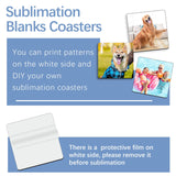 36 Pcs Sublimation Square Coaster Blanks Bulk with Cork Back MDF Sublimation Coasters Blanks Cork Back Heat Transfer Wood Hardboard Cork Coasters Sublimation Product Blank Coaster 3.86x3.86 Inch LaiHiulaan