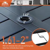 SUNSHINE VALLEY 7 Piece Patio Dining Sets for 6, Outdoor Table and Chairs Set with Patio Dining Table(1.61-2" Hole) and 6 High Back Textilene Patio Dining Chairs, Outdoor Dining Sets for Deck Backyard SUNSHINE VALLEY