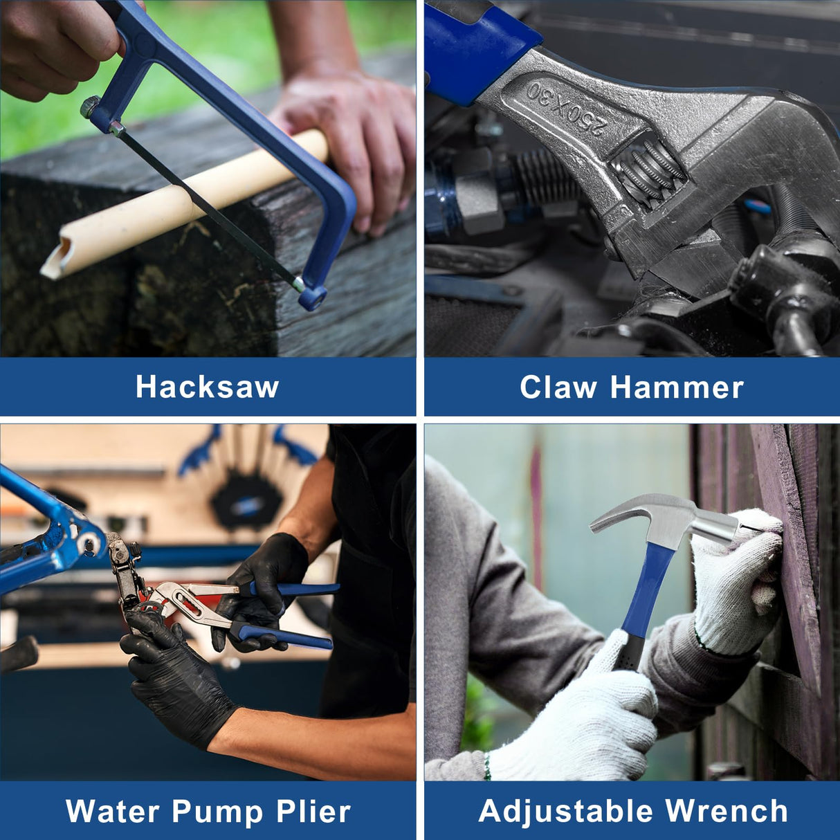 COMOWARE 120 Pcs Home Tool Kit with Drill, 20V Power Tool Combo Kits with 2.0 Ah Li-ion Battery & Charger, 25+1 Clutch, Tool Sets for Men, Household Tool Set for Garden Office Home Repair, Blue Case COMOWARE