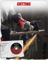 AVID POWER Angle Grinder, 7.5-Amp 4-1/2 inch Electric Grinder Power Tools with Grinding and Cutting Wheels, Flap Disc and Auxiliary Handle for Cutting, Grinding, Polishing and Rust Removal - Red AVID POWER