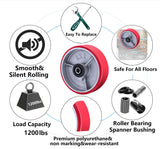 6"X 2" Heavy Duty Casters Wheels - Industrial Caster Wheels Polyurethane Caster Wheel with Strong Load-bearing Capacity 5000 LB, heavy duty casters wheel -set of 4, Widely Used in Tool Box, Trail Jack SY America