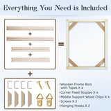VYPEROCK Canvas Stretcher Bars 24x36 Inch Frame Kit, Available in 25+ size Wood Stretcher Bars for Home and Office, Gallery Wrap Wall Arts Supply for Oil Painting, Poster, Picture & Paint by Numbers VYPEROCK