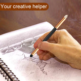 6pcs Artist Blending Sponge Pen, 2 Sizes Double-Headed Detail Blending Stump Pen Sketch Pen Brush Rubbing Sponge Drawing Art Blender Tool Drawing Blender for School Students Beginners Artists PEUTIER