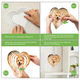 Encooldesty 2 pcs 8 inch Sublimation Wind Spinner Blank,Hanging Wind Spinners Sublimation Blanks,Aluminum Metal Wind Sculptures,Indoor Outdoor Garden Decoration Encooldesty