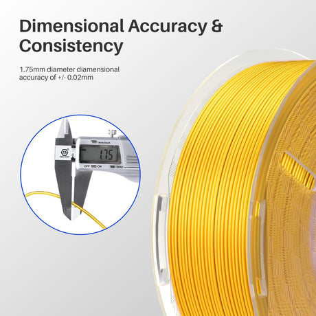 ELEGOO Silk PLA Filament 1.75mm Silver 1KG, 3D Printer Filament Dimensional Accuracy +/- 0.02mm, 1kg Plastic Spool(2.2lbs) 3D Printing Filament Fits for Most FDM 3D Printers ELEGOO