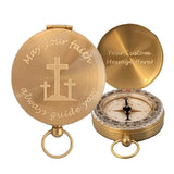 Personalized Compass for Baptism, Confirmation, First Communion | Engraved Gift of Faith for Catholic or Christian Men, Teen Boy, Boys, Son, Grandson (Personalized, MYF-Compass & Box) Stanley London
