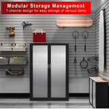 Ginchain 4 x 8 FT Slatwall Panel Garage Wall Organizer, Heavy Duty Slat Wall Paneling Sheets, Interlocking PVC Panels, Garage Slatwall for Tool Organization Mounted Storage Systems Ginchain