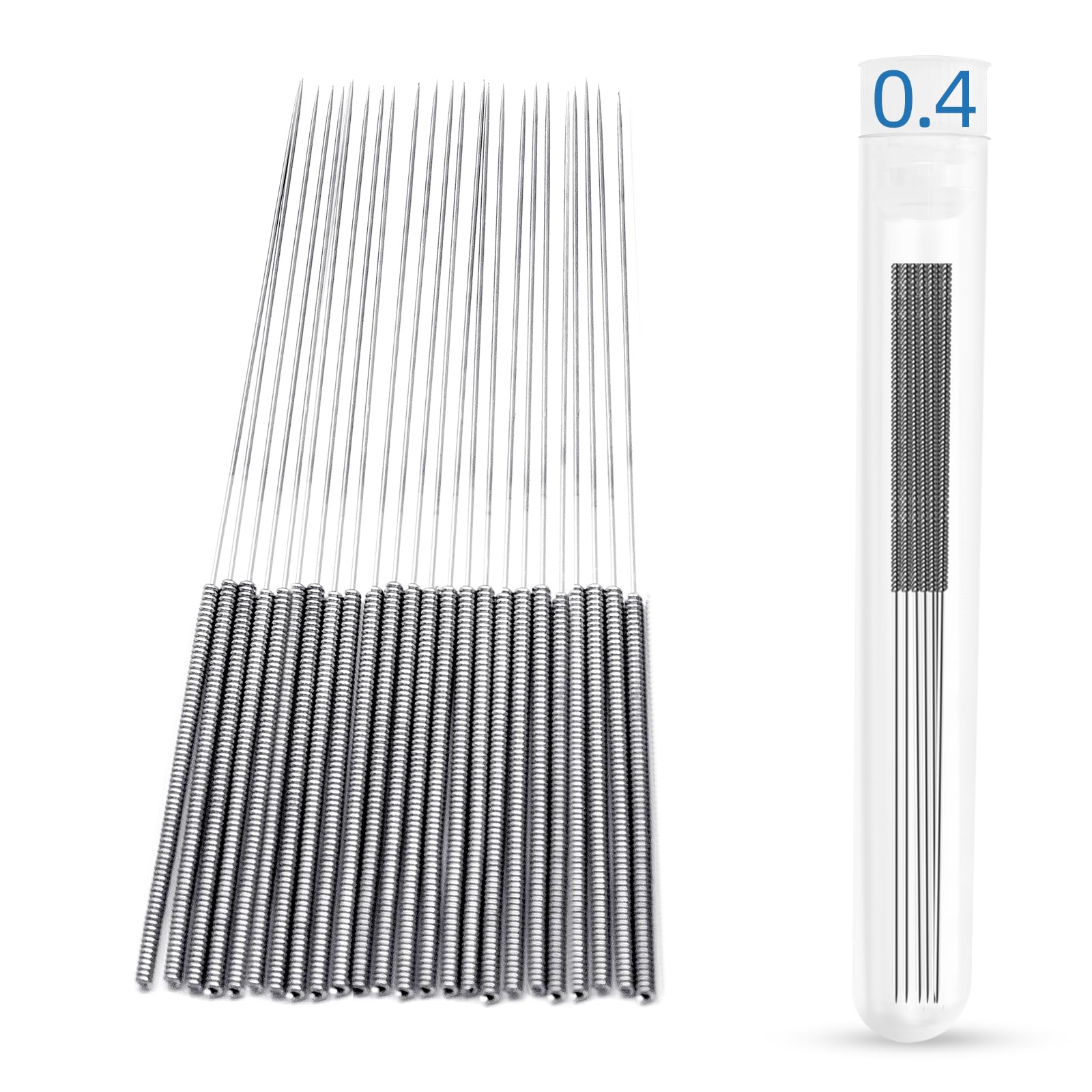 3D Printer Nozzle Cleaning Kit, 0.4mm Stainless Steel Nozzle Cleaning Tool Kit, 3D Printer Cleaning Needles for 3D Printer Extruder, 20-Pack - WoodArtSupply