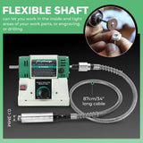 Flyrivergo Bench Buffer Polisher with Accessories Adjustable Variable Speed Multi-Function Bench Lathe Grinder Polishing Machine Tool Kit for Jewelry, Wood, Silver, Amber, Metal, Jade DIY Flyrivergo