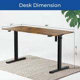 Our Modern Space Height Adjustable 48" Electric Standing Desk - Upgraded Ultra Durable Home Office Large Rectangular Computer or Laptop Sit Stand Workstation - 48 x 24 Inch Our Modern Space