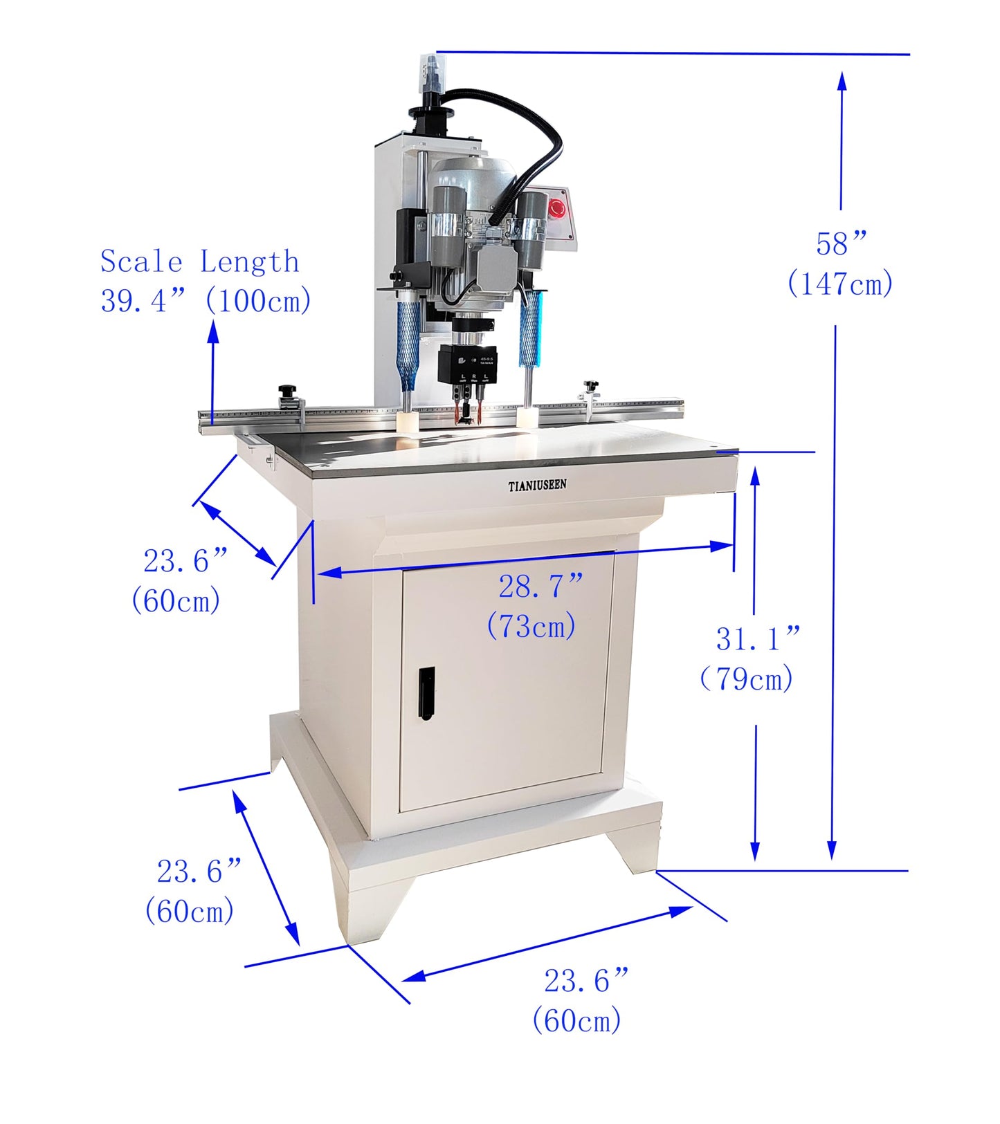 Tianiuseen Pneumatic Hinge Boring Drilling Machine Hinge Machine Single Head Woodworking 110V - WoodArtSupply