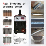 HONE Stick Welder 110V, Actual 120Amp Smart Hot Start Arc Force Anti-Stick Mini Portable Welding Machine, Digital IGBT Inverter LCD Display ARC Welder, High Efficiency for Welding Rod 1/16-1/8-Inch HONE