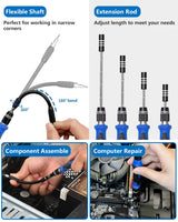 Precision Screwdriver Set, Computer Tool Kit, 146 PCS Laptop Screwdriver Kit with 123 Bits, Magnetic Mat, Suit for PC, iPhone, MacBook, Tablet, PS4, Xbox, Switch, Game Console and other Electronics UnaMela