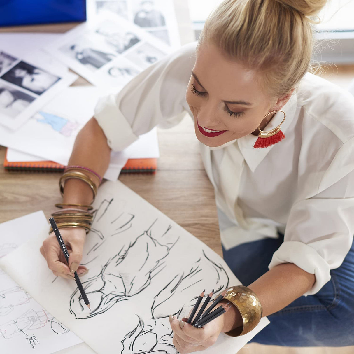 MARTCOLOR Drawing Sketching Pencils Set, 12 Pack Graphite Pencils(14B - 2H), Ideal for Drawing Art, Sketching, Shading, Artist Pencils for Beginners & Pro Artists MARTCOLOR