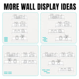 LaVie Home Floating Shelves for Wall Storage Set of 4, 16 Inch Picture Ledge Shelf, White Wall Shelves with Lip for Kitchen, Bedroom, Bathroom, and Living Room LaVie Home