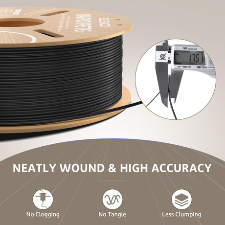 ELEGOO Rapid PETG Filament 1.75mm Black & White 2KG, High Speed 30-600mm/s 3D Printer Filament Dimensional Accuracy +/- 0.02 mm, 1kg Cardboard Spool(2.2lbs) Fits for Most FDM 3D Printers ELEGOO