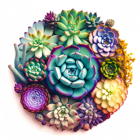 YIYIAH Succulent Diamond Painting Kits for Beginners-Mandala Flower Diamond Art Kits for Adults- Diamond Gem Art Kits Holiday Gifts Home Decor 12x12 inches YIYIAH