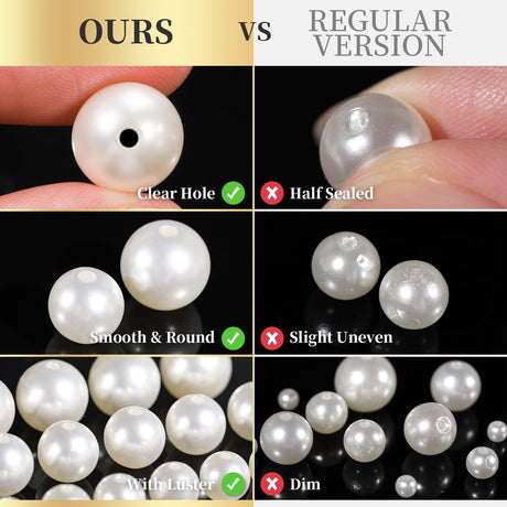 LEOBRO Pearl Beads for Bracelets, 720PCS Bracelet Making Kit for Adult, Friendship Bracelet Kits, Bracelet Bead Kits, Small Pearl Beads and Gold Beads Beading Kit for Bracelets, Jewelry Making Kit LEOBRO