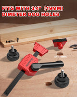 Bench Dog Clamp 3/4 inch Dog Hole Clamp Up to 155 Lbs Clamping Force, Quick Clamp and Release Wood Clamps, Bench Dogs Clamps for Woodworking (2 Pack) Houselife