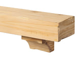 Pearl Mantels 412-48 Shenandoah Pine 48-Inch Fireplace Mantel Shelf, Unfinished Pearl Mantels
