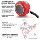 Hawkins 3 Litre Contura Pressure Cooker, Ceramic Coated Handi Inner Lid Cooker, Tomato Red (CTR30) HAWKINS