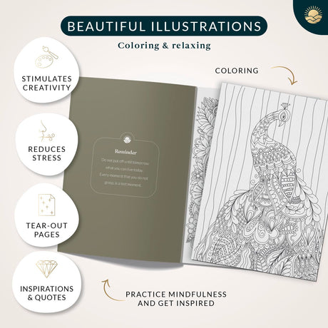 Coloring Books for Adults Relaxation by Mindmellow – Stress Relief Coloring Book for Adults & Teens - Calming Designs to Inspire Creativity and Mindfulness - Coloring Books for Teens Mindmellow
