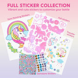 Klever Kits Decorate Your Own Water Bottle Kits for Girls Age 6+, Unicorn DIY Gem Diamond Painting Crafts, Girl Birthday Gift Arts and Crafts Fun Arts for Girls Birthday Christmas Klever Kits