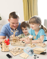 Poraxy STEM Kits for Kids Ages 8-10-12, 5 Set Wooden 3D Puzzles, Educational Science Experiment Building Projects Crafts, Toys for Ages 8-13, Birthday Gifts for Boys Girls 8 9 10 11 12 13 Years Old Poraxy