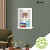 AdirHome Recessed Wall Mount Storage Cabinet – Sturdy Fully Assembled Wooden Utility Storage Shelf – Ideal for Home Kitchen, Bathroom, Laundry, Medicine Cabinet (White) AdirHome