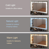 Fameill Makeup Vanity Desk with Lights and Mirror, Vanity Table Set with Stool, Charging Station, Glass Top, Large Mirror with 3 Lighting Modes, 3 Drawers & 2 Cabinets, White Fameill