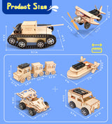 6-in-1 STEM Kits for Kids Age 8-12, Educational STEM Toys for Boys and Girls, Wooden Building Kit for Kids STEM Science Experiments Kit, Ideal Christmas Birthday Gifts for 8 9 10 11 12 13 Year Old FliipFlaap